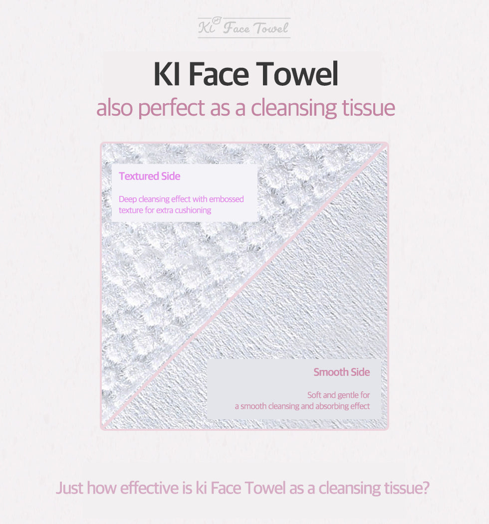 Ki Face Towel,Gentle & Soft, Low lrritation for Skin(Roll Type)