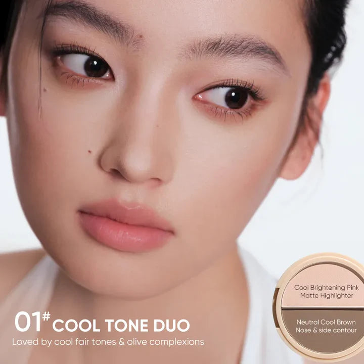 Judydoll Highlight & Contour 01 – Dual-Shade Face Sculpting Compact