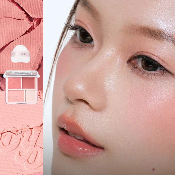 Judydoll 4-Shade Blush & Highlight Palette 9g