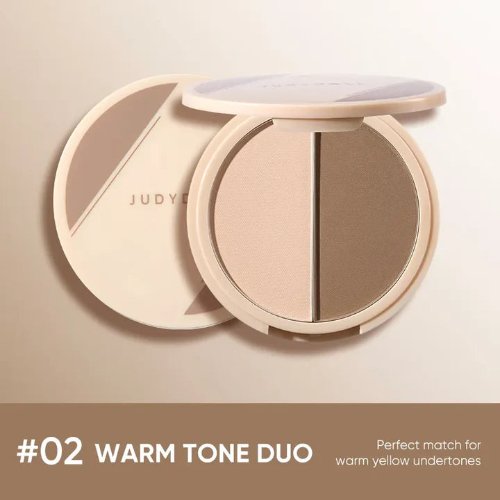 Judydoll Highlight & Contour 01 – Dual-Shade Face Sculpting Compact