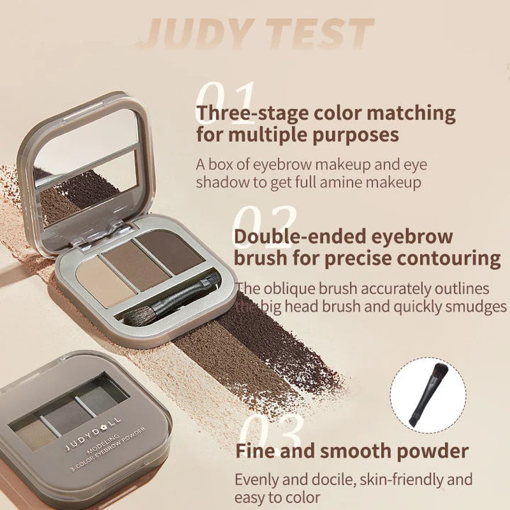 Judydoll Modeling 3-Color Eyebrow Powder 2.7g
