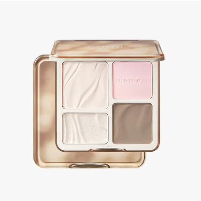 Judydoll Highlight & Contour Palette 01 - 4-Shade Face Sculpting & Brightening Compact