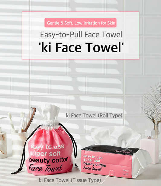 Ki Face Towel,Gentle & Soft, Low lrritation for Skin(Tissue Type)
