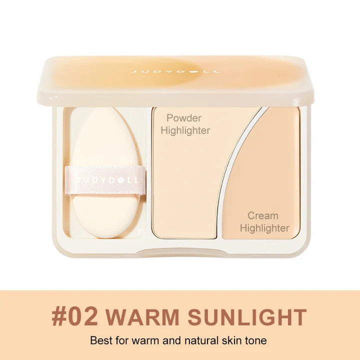 Judydoll Brighten Powder & Cream Highlighter Duo 5g+3g