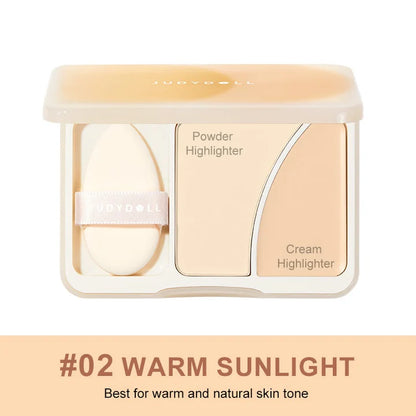 Judydoll Brighten Powder & Cream Highlighter Duo 5g+3g