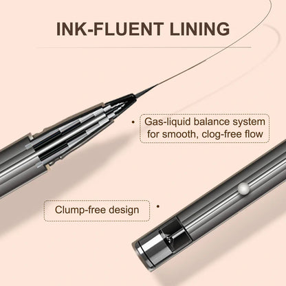 JudyDoll Slim Liquid Eyeliner #01 Black, Fine Tip Precision Eye Liner Pen