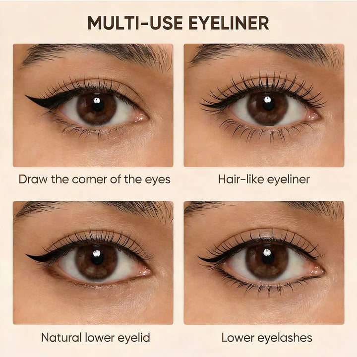 JudyDoll Slim Liquid Eyeliner #01 Black, Fine Tip Precision Eye Liner Pen