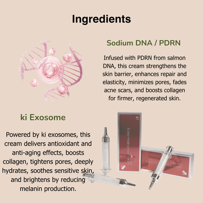 ki PD-EXO wrinkle cream 0.33 fl.oz – Korean Skin Care Anti-Aging Face Cream with Double Exosomes & PDRN, Adenosine, 8 Peptides & Hyaluronic Acid for Firming, Hydrating & Wrinkle Care
