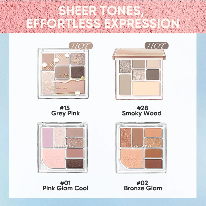 Judydoll 7-Color All-In-One Face & Eye Palette 8.5g