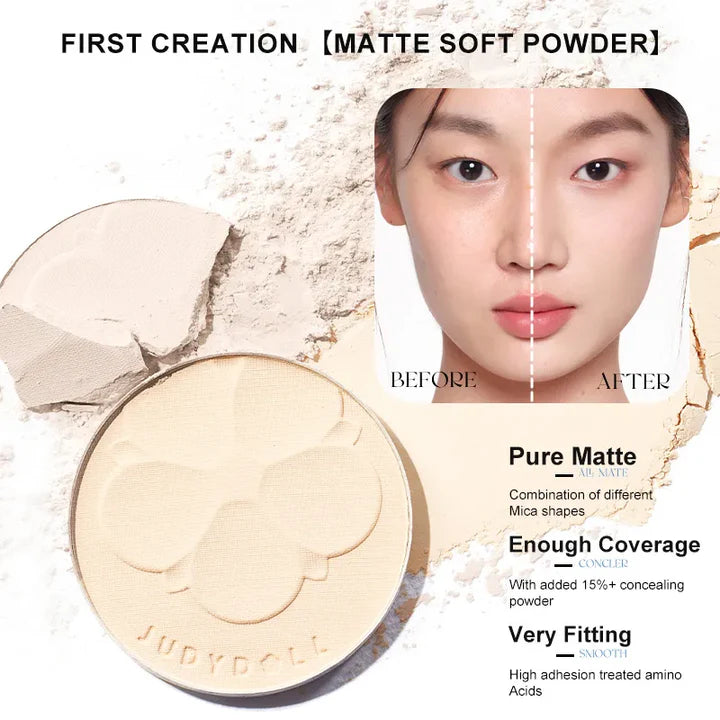 Judydoll Glazed Highlight Powder #M01 – Soft Glow Face Highlighter Compact