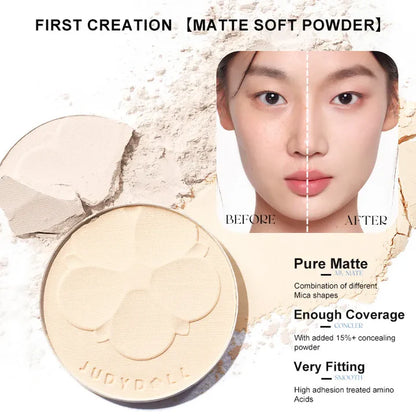 Judydoll Glazed Highlight Powder #M01 – Soft Glow Face Highlighter Compact