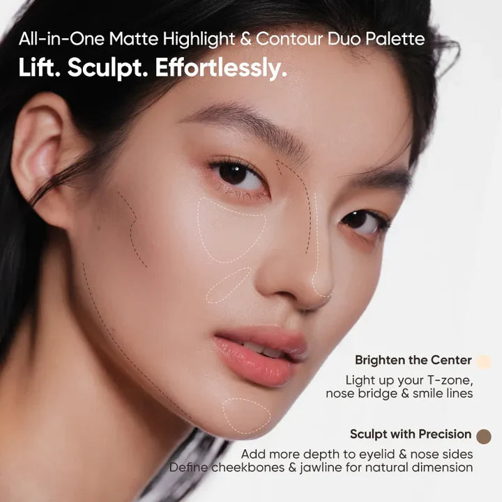 Judydoll Highlight & Contour 01 – Dual-Shade Face Sculpting Compact