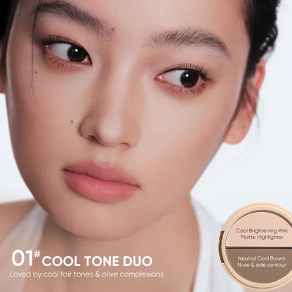 Judydoll Highlight & Contour 01 – Dual-Shade Face Sculpting Compact