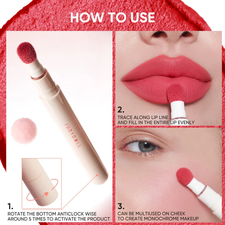 Judydoll Cushion Matte Lock Lip Cream N03 Long Lasting Lip Color 2.6ml