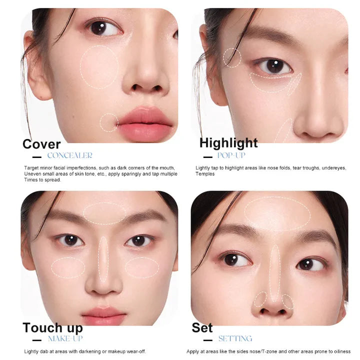 Judydoll Glazed Highlight Powder #M01 – Soft Glow Face Highlighter Compact