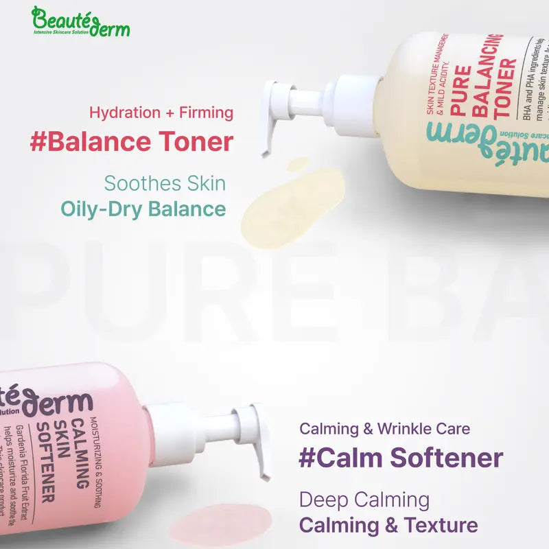 Beautéderm Balancing & Calming Toner Set | Glass Skin Recovery Kit