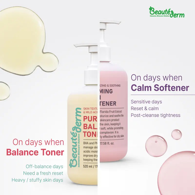 Beautéderm Balancing & Calming Toner Set | Glass Skin Recovery Kit