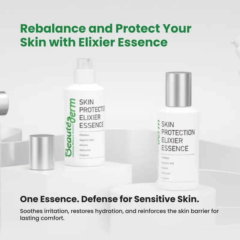 [Beauté Derm] Skin Protection Elixer Essence Rich in Panthenol Moisturizing Complexes Ceramides & Amino Acid Complexes for Deep Hydration and Skin Barrier Protection Firm & Lift Serum