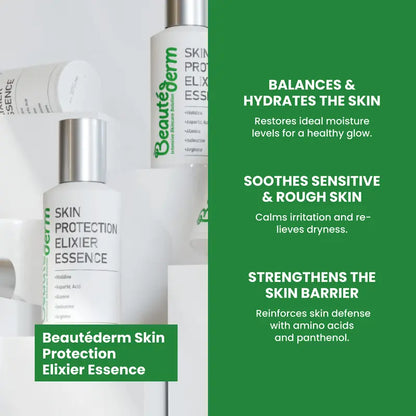 [Beauté Derm] Skin Protection Elixer Essence Rich in Panthenol Moisturizing Complexes Ceramides & Amino Acid Complexes for Deep Hydration and Skin Barrier Protection Firm & Lift Serum