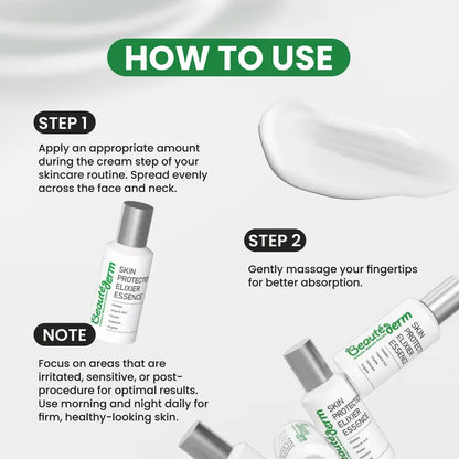 [Beauté Derm] Skin Protection Elixer Essence Rich in Panthenol Moisturizing Complexes Ceramides & Amino Acid Complexes for Deep Hydration and Skin Barrier Protection Firm & Lift Serum