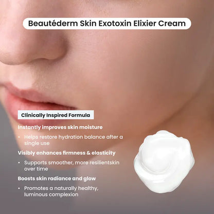 [Beauté Derm] Skin Exotoxin Elixier Cream - Contains Snow Lotus Exudate & Niacinamide for Repair & Even Skin Tone - 150ml Moisturizers Soothing Serum Firm & Lift Serum