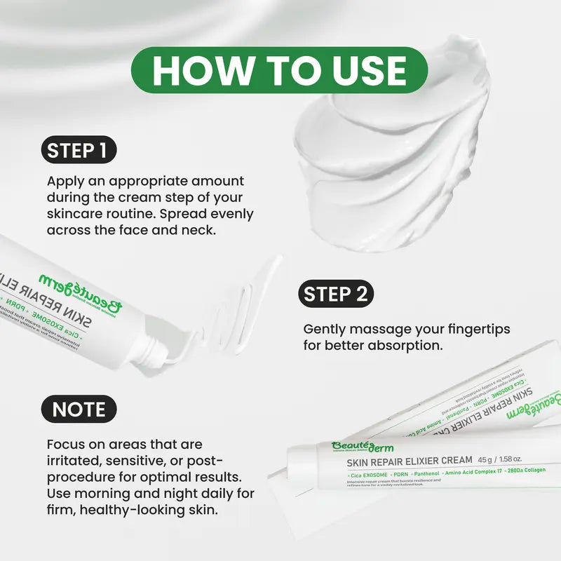 [Beauté Derm]Ki Skin Moisturizing and Repairing Essence Cream with 280Da Collagen Panthenol & Snowdrop Exudate for Hydration Soothing and Improved Skin Condition Soothing Serum Firm & Lift Serum