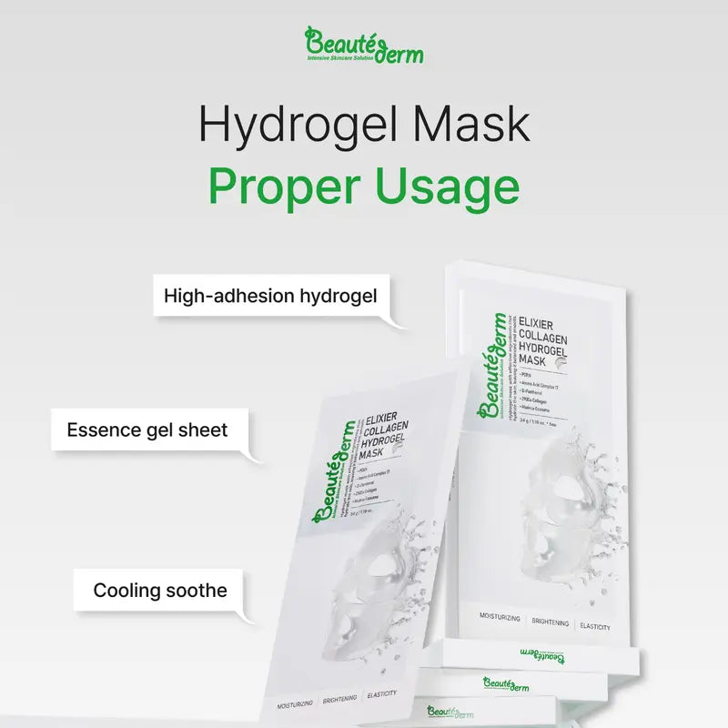 Beautéderm Elixier Collagen Hydrogel Mask | Elasticity & Deep Moisture Care