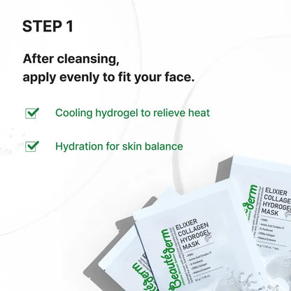 Beautéderm Elixier Collagen Hydrogel Mask | Elasticity & Deep Moisture Care