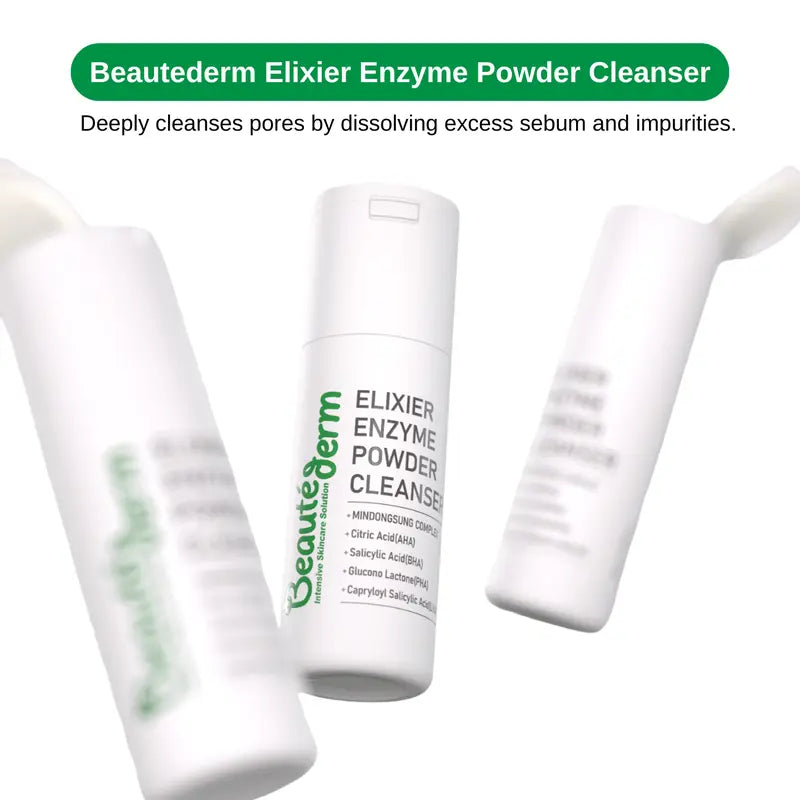 Beauté Derm Elixier Enzyme Powder Cleanser with Mindongsung Complex Citric Acid & Salicylic Acid 80g