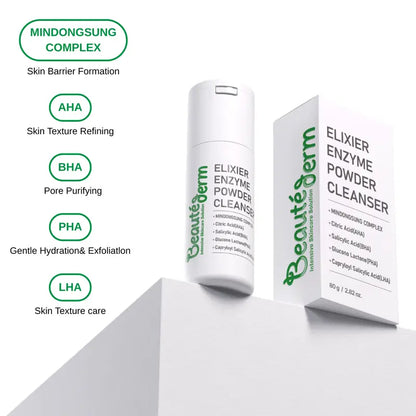 Beauté Derm Elixier Enzyme Powder Cleanser with Mindongsung Complex Citric Acid & Salicylic Acid 80g