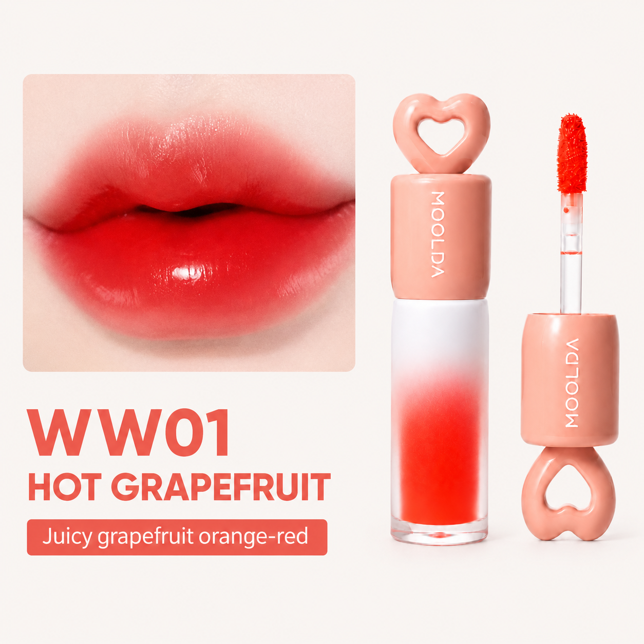 Korean MOOLDA Love Core Tattoo Water Lip Tint WW01-WW10 Long Lasting Stain