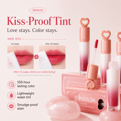Korean MOOLDA Love Core Tattoo Water Lip Tint WW01-WW10 Long Lasting Stain