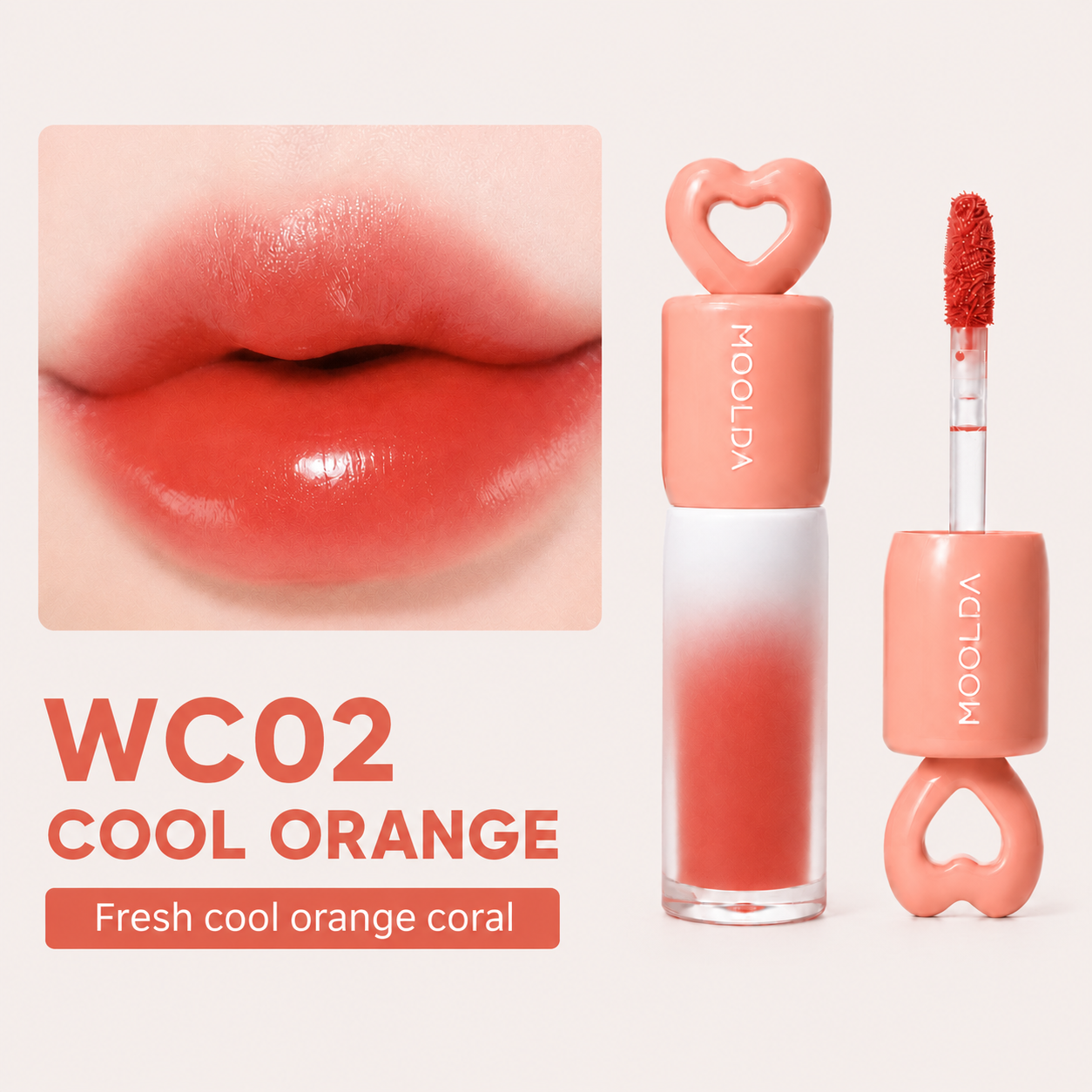 Korean MOOLDA Love Core Tattoo Water Lip Tint WW01-WW10 Long Lasting Stain