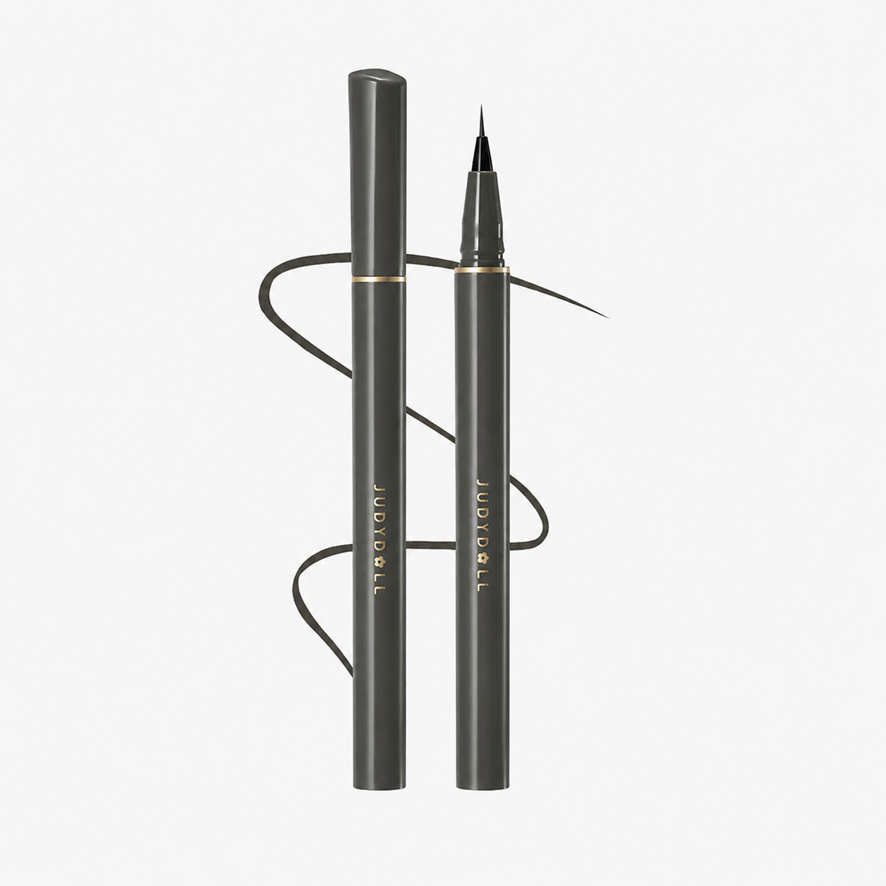JudyDoll Slim Liquid Eyeliner #01 Black, Fine Tip Precision Eye Liner Pen