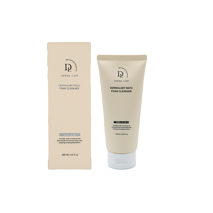 DERMA LADY Mayu Foam Cleanser | Horse Oil Hydrating Facial Cleanser 150ml