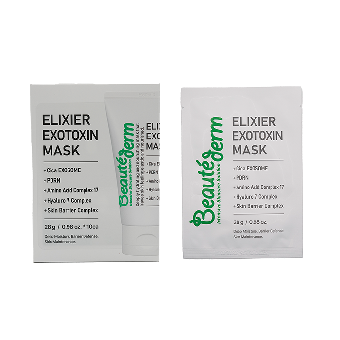 Beautederm Elixier Exotoxin Mask – Deep Hydration & Skin Barrier Repair Sheet Mask (28g x 10 Sheets)