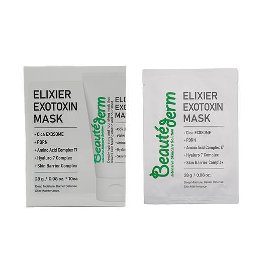 Beautederm Elixier Exotoxin Mask – Deep Hydration & Skin Barrier Repair Sheet Mask (28g x 10 Sheets)