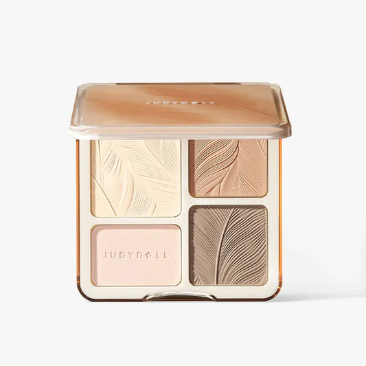 Judydoll Highlight & Contour Palette 01 - 4-Shade Face Sculpting & Brightening Compact