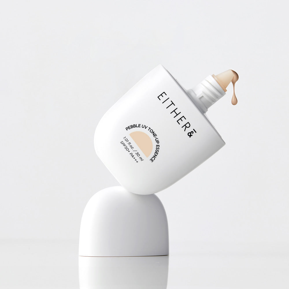 EITHER& Pebble UV Tone-Up Essence – 01 Skin Beige SPF50 PA+++