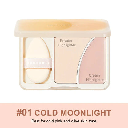 Judydoll Brighten Powder & Cream Highlighter Duo 5g+3g